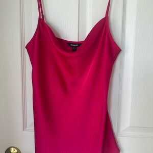 Express drape neck, spaghetti strap tank
